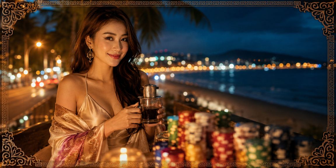 Cá cược casino online tại Mũi Né với ly cà phê Việt Nam bên bờ biển
